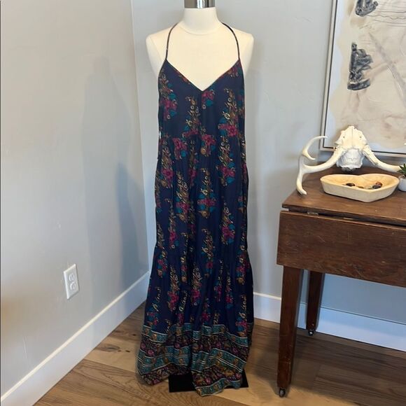 Sleeveless Maxi Sundress with Spaghetti Straps - Picture 1 of 7